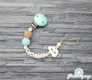 Personalisierte Schnullerkette mit Namen / Namenskette Baby